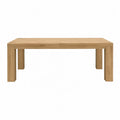 Tavolo da pranzo rettangolare allungabile 160 x 80 x 75 cm in MDF effetto rovere chiaro con gambe in legno massello