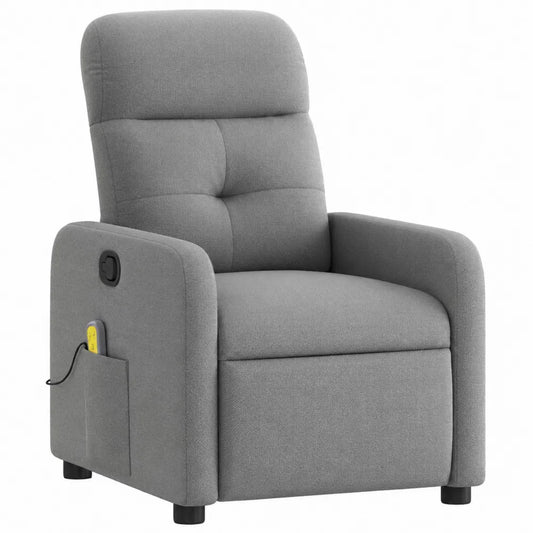 Poltrona relax reclinabile elettrica tessuto poliestere schienale imbottito struttura in acciaio grigio 80 cm x 90 cm x 105 cm